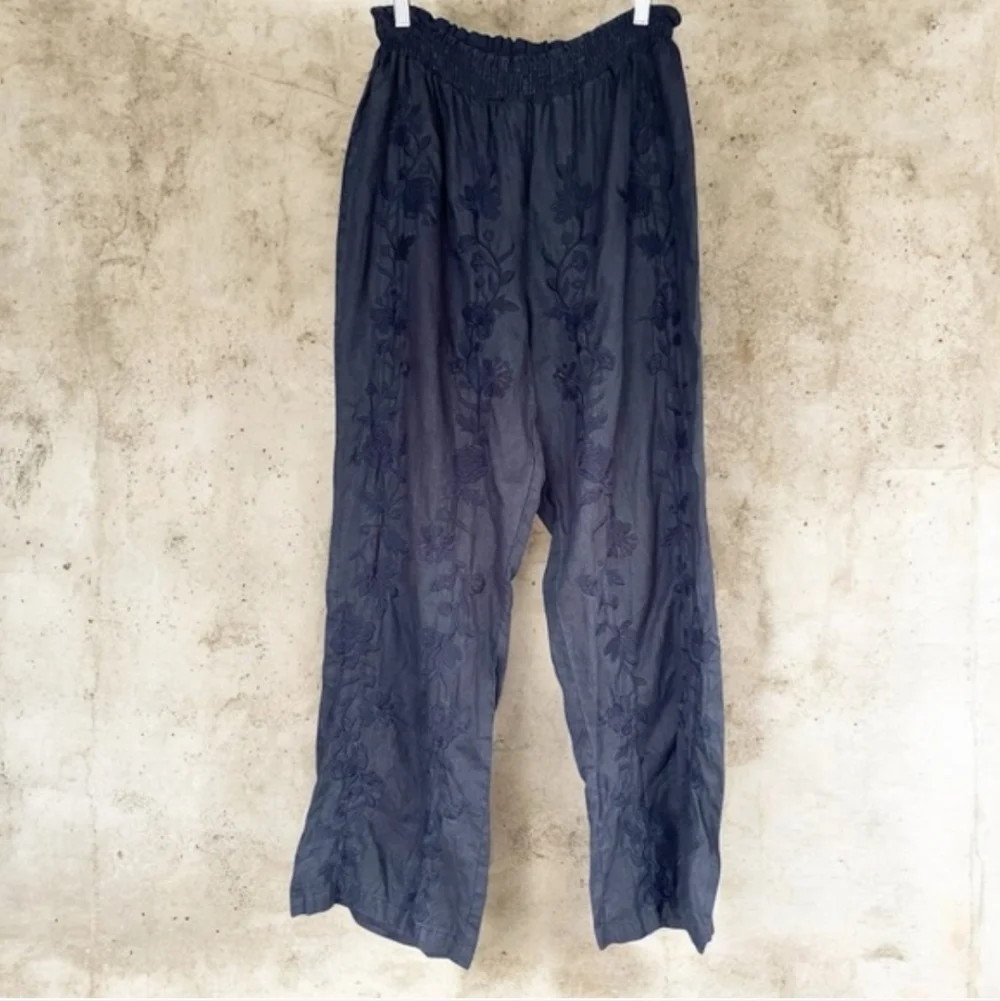 Johnny Was Linen Pants, L, EUC - Picture 1 of 5